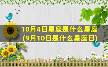 10月4日星座是什么星座(9月10日是什么星座日)