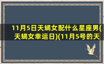 11月5日天蝎女配什么星座男(天蝎女幸运日)(11月5号的天蝎座有哪些地方厉害)