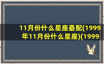 11月份什么星座最配(1999年11月份什么星座)(1999年11.11是什么星座)