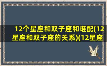 12个星座和双子座和谁配(12星座和双子座的关系)(12星座双子座和什么座最配)