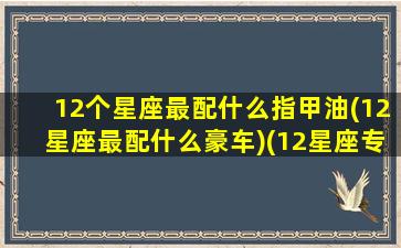 12个星座最配什么指甲油(12星座最配什么豪车)(12星座专属美甲)