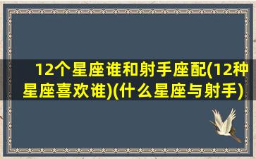 12个星座谁和射手座配(12种星座喜欢谁)(什么星座与射手)