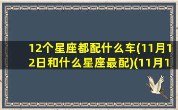 12个星座都配什么车(11月12日和什么星座最配)(11月12星座是什么)