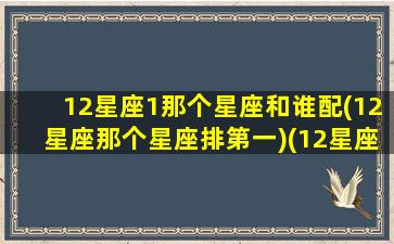 12星座1那个星座和谁配(12星座那个星座排第一)(12星座分别和哪个星座最配对)