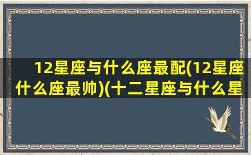 12星座与什么座最配(12星座什么座最帅)(十二星座与什么星座最般配)