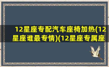 12星座专配汽车座椅加热(12星座谁最专情)(12星座专属座驾)