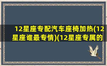 12星座专配汽车座椅加热(12星座谁最专情)(12星座专属的车)