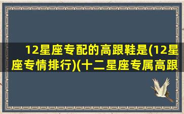 12星座专配的高跟鞋是(12星座专情排行)(十二星座专属高跟鞋和礼服)