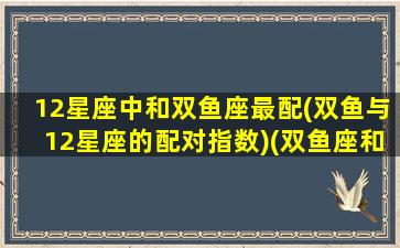 12星座中和双鱼座最配(双鱼与12星座的配对指数)(双鱼座和12星座谁最般配)