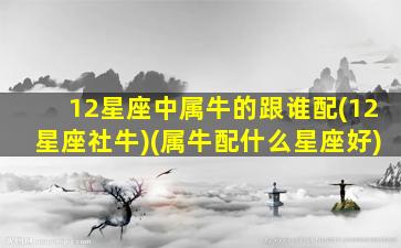 12星座中属牛的跟谁配(12星座社牛)(属牛配什么星座好)