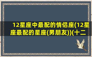 12星座中最配的情侣座(12星座最配的星座(男朋友))(十二星座最配的情侣星座)