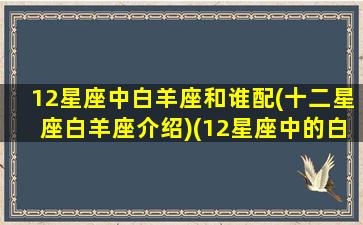 12星座中白羊座和谁配(十二星座白羊座介绍)(12星座中的白羊座和哪个星座最配)