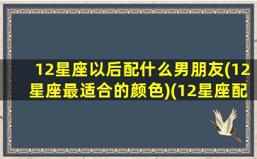 12星座以后配什么男朋友(12星座最适合的颜色)(12星座配什么明星男友合适)