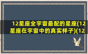 12星座全宇宙最配的星座(12星座在宇宙中的真实样子)(12星座里最配的星座)