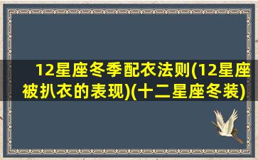 12星座冬季配衣法则(12星座被扒衣的表现)(十二星座冬装)