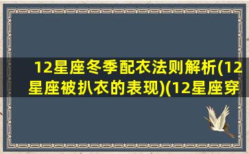 12星座冬季配衣法则解析(12星座被扒衣的表现)(12星座穿衣服搭配)