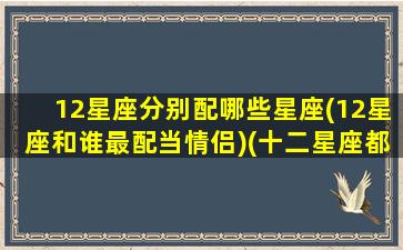 12星座分别配哪些星座(12星座和谁最配当情侣)(十二星座都配谁)