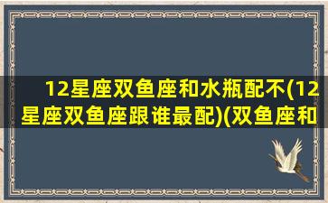 12星座双鱼座和水瓶配不(12星座双鱼座跟谁最配)(双鱼座和水瓶座的匹配度)