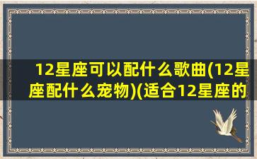 12星座可以配什么歌曲(12星座配什么宠物)(适合12星座的专属歌曲)