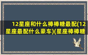 12星座和什么棒棒糖最配(12星座最配什么豪车)(星座棒棒糖多少钱一盒)