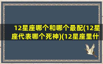 12星座哪个和哪个最配(12星座代表哪个死神)(12星座里什么座和什么座最配)