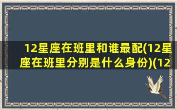 12星座在班里和谁最配(12星座在班里分别是什么身份)(12星座在班里的职位)