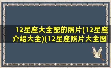 12星座大全配的照片(12星座介绍大全)(12星座照片大全图片)