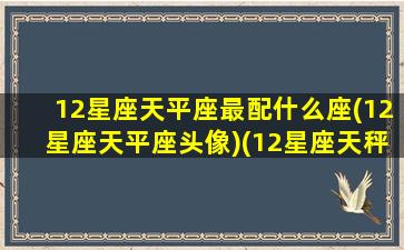 12星座天平座最配什么座(12星座天平座头像)(12星座天秤座和谁最配)