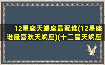 12星座天蝎座最配谁(12星座谁最喜欢天蝎座)(十二星天蝎座最终喜欢谁)