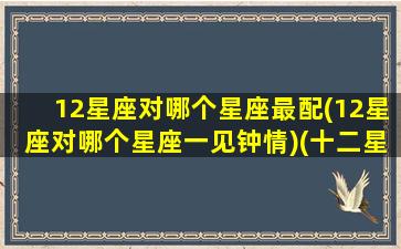 12星座对哪个星座最配(12星座对哪个星座一见钟情)(十二星座对什么星座一见钟情的星座)