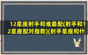 12星座射手和谁最配(射手和12星座配对指数)(射手星座和什么星座最配对)