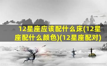 12星座应该配什么床(12星座配什么颜色)(12星座配对)