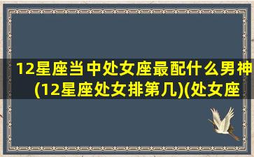 12星座当中处女座最配什么男神(12星座处女排第几)(处女座配什么星座的男生最好)