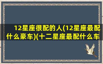 12星座很配的人(12星座最配什么豪车)(十二星座最配什么车)