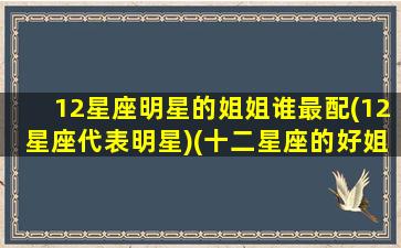 12星座明星的姐姐谁最配(12星座代表明星)(十二星座的好姐妹)