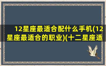 12星座最适合配什么手机(12星座最适合的职业)(十二星座适合的手机品牌)