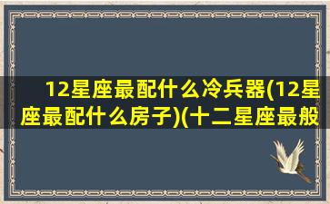 12星座最配什么冷兵器(12星座最配什么房子)(十二星座最般配的)