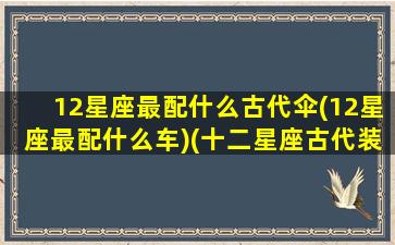 12星座最配什么古代伞(12星座最配什么车)(十二星座古代装)