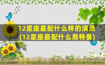 12星座最配什么样的演员(12星座最配什么奥特曼)