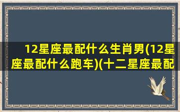 12星座最配什么生肖男(12星座最配什么跑车)(十二星座最配)