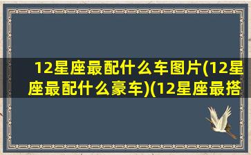 12星座最配什么车图片(12星座最配什么豪车)(12星座最搭配什么星座)