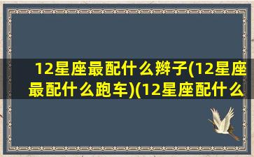 12星座最配什么辫子(12星座最配什么跑车)(12星座配什么动物)