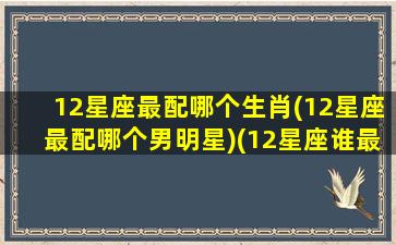 12星座最配哪个生肖(12星座最配哪个男明星)(12星座谁最般配)