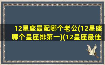 12星座最配哪个老公(12星座哪个星座排第一)(12星座最佳配偶)