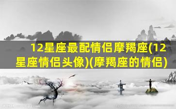 12星座最配情侣摩羯座(12星座情侣头像)(摩羯座的情侣)