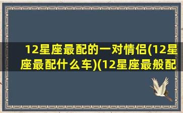 12星座最配的一对情侣(12星座最配什么车)(12星座最般配的一对)