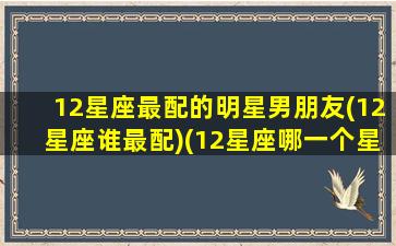 12星座最配的明星男朋友(12星座谁最配)(12星座哪一个星座最配当明星)