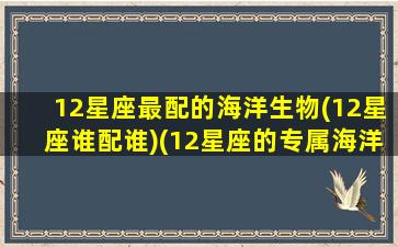 12星座最配的海洋生物(12星座谁配谁)(12星座的专属海洋是什么)