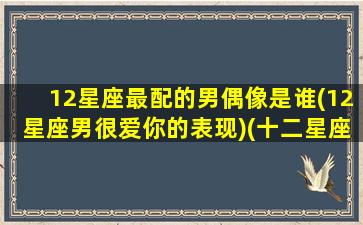 12星座最配的男偶像是谁(12星座男很爱你的表现)(十二星座男最配什么星座女)