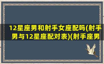 12星座男和射手女座配吗(射手男与12星座配对表)(射手座男和各大星座的配对)